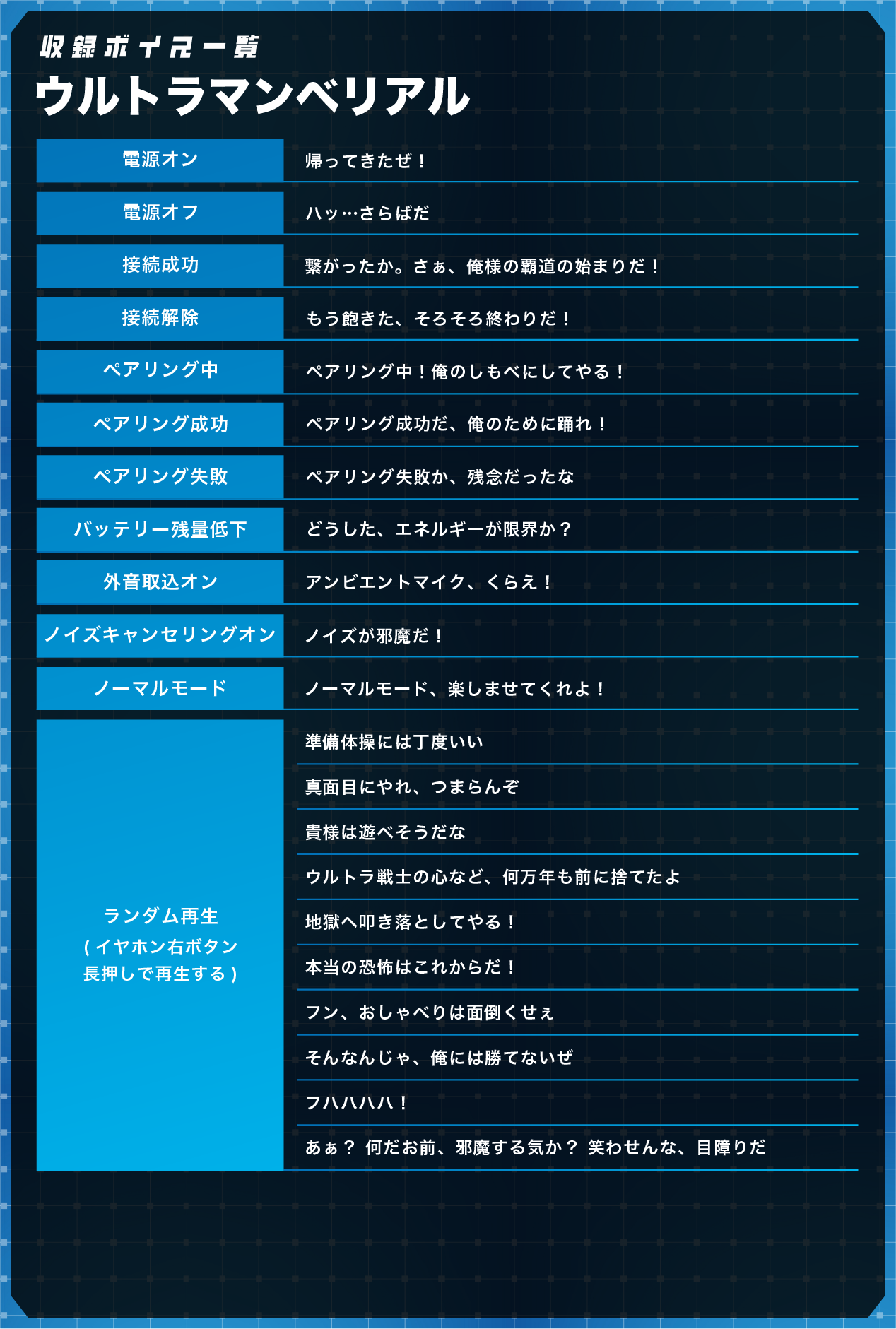 収録ボイス