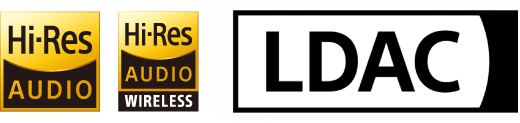 ロゴ:Hi-Res AUDIO/Hi-Res AUDIO WIRELESS/LDAC