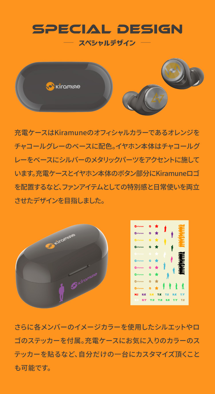 動作確認のため一度使用しましたkiramune ワイヤレスイヤホン