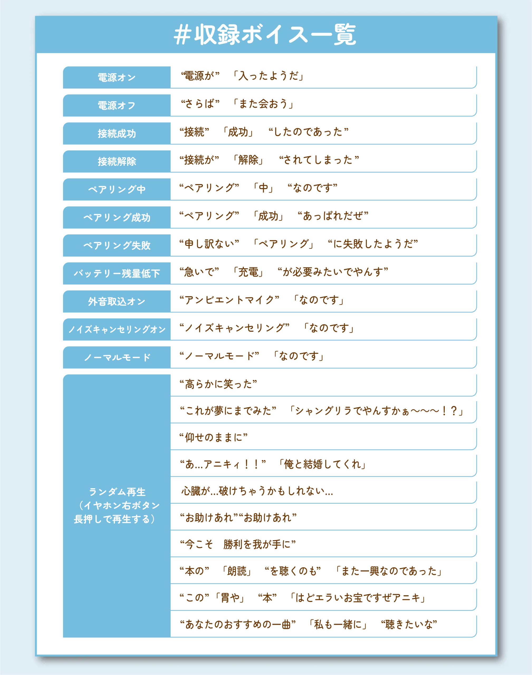 好本 静収録ボイス
